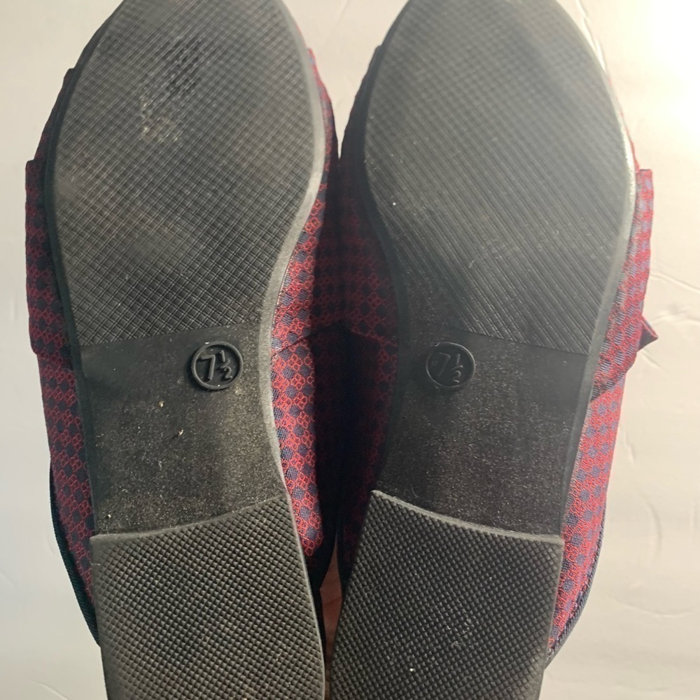 A New Day checkered vegan Mule slides flat shoes with bow. 7.5 - Picture 8 of 9